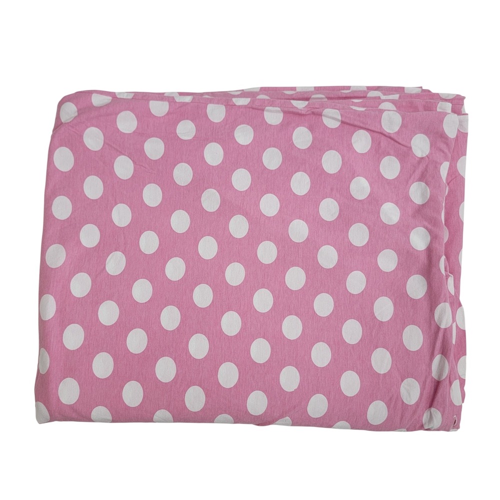 VTG The Company Store Pink Polka Dot Twin Duvet Cover 100% Cotton Portugal faded